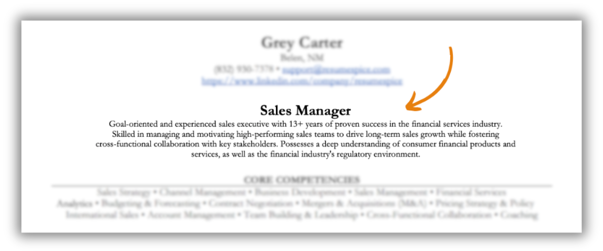 Creating a Branding Statement for Your Sales Resume