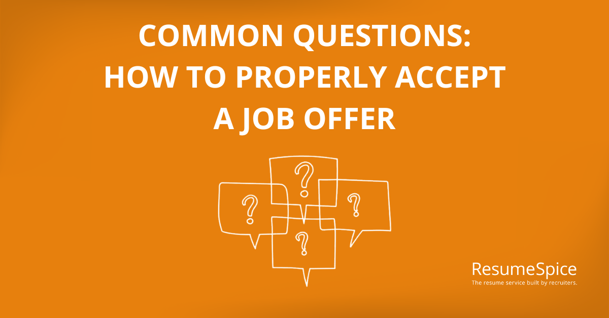 How to Properly Accept a Job Offer